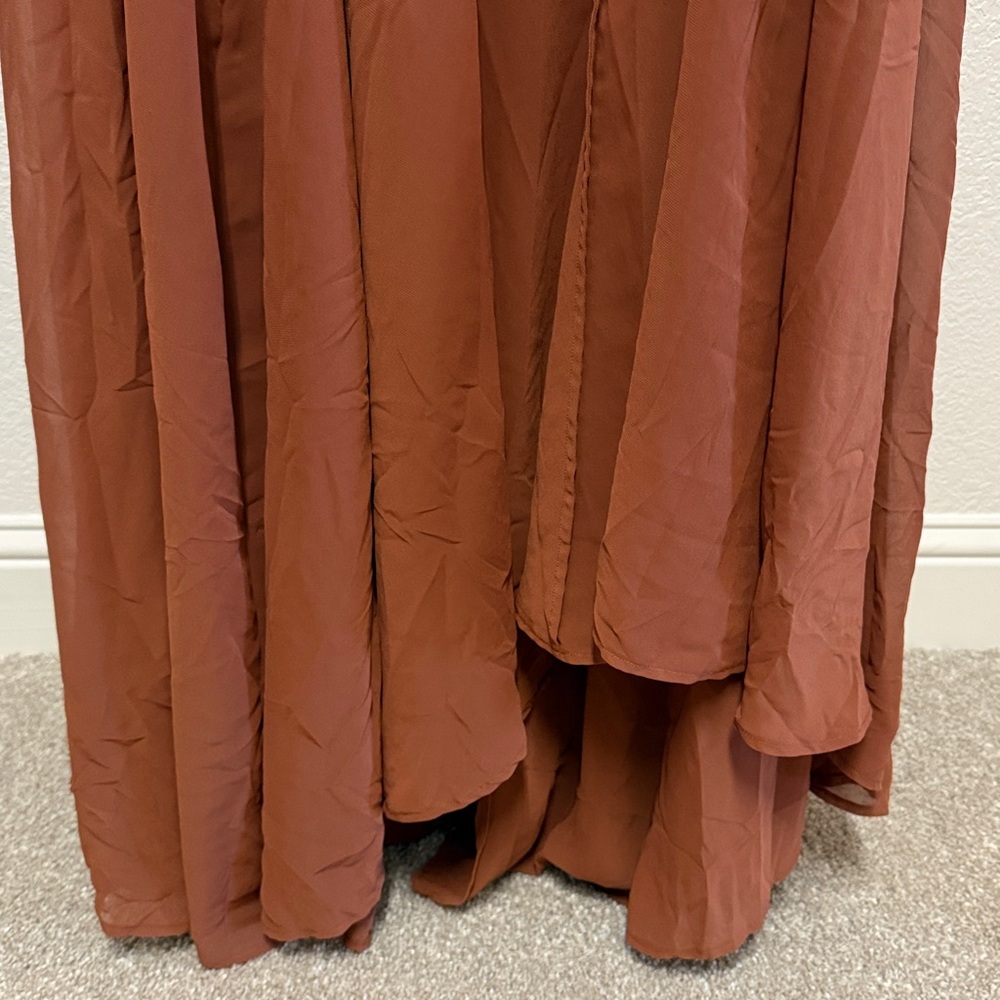 Exquise Nola Ethereal Paislee One-Shoulder Chiffon Maxi - Picture 5 of 10